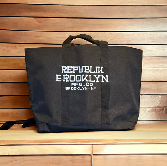 ROB Black Open Tote Bag